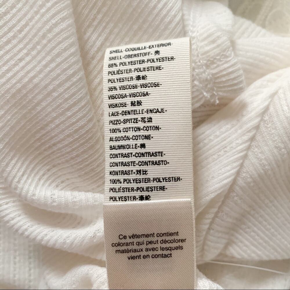 Free People Lola Lace Trim V-neck Top Size XS - Picture 8 of 8